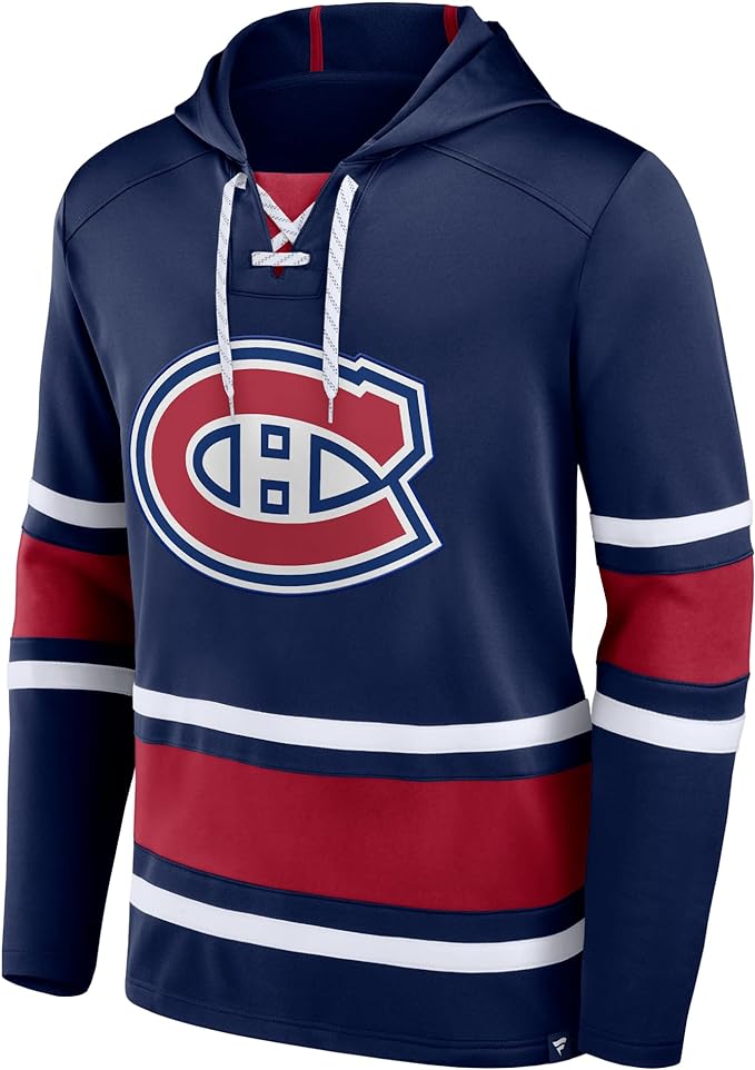 Chargez l&#39;image dans la visionneuse de la galerie, Sweat à capuche profond à lacets NHL Puck des Canadiens de Montréal
