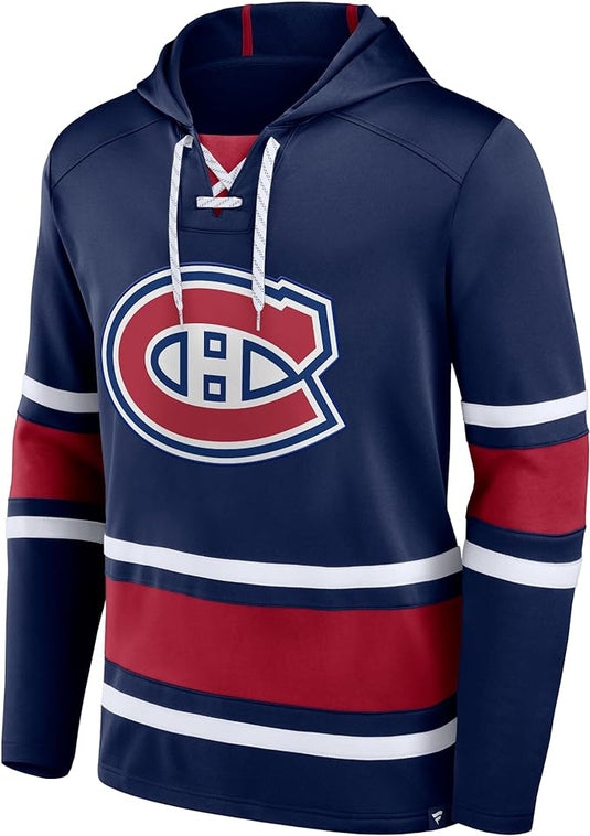 Montreal Canadiens NHL Puck Deep Lace-Up Hoodie