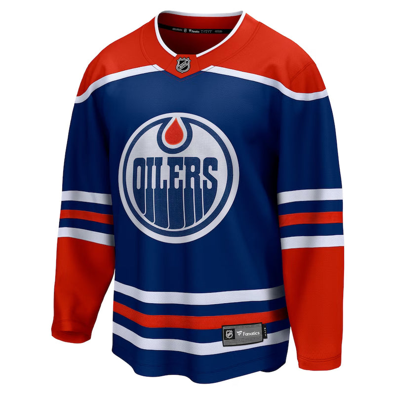 Chargez l&#39;image dans la visionneuse de la galerie, Edmonton Oilers NHL Fanatics Breakaway Home Royal Jersey
