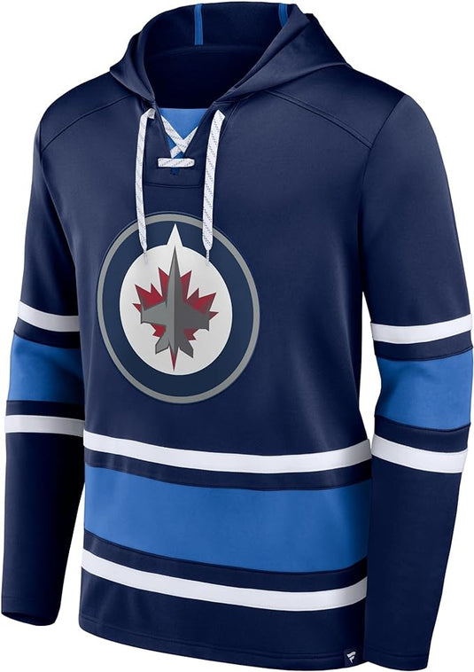 Winnipeg Jets NHL Puck Deep Lace-Up Hoodie