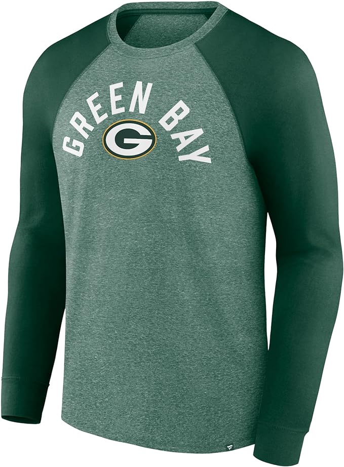 Load image into Gallery viewer, Green Bay Packers NFL Fundamentals Twisted Slub Long Sleeve Raglan T-Shirt
