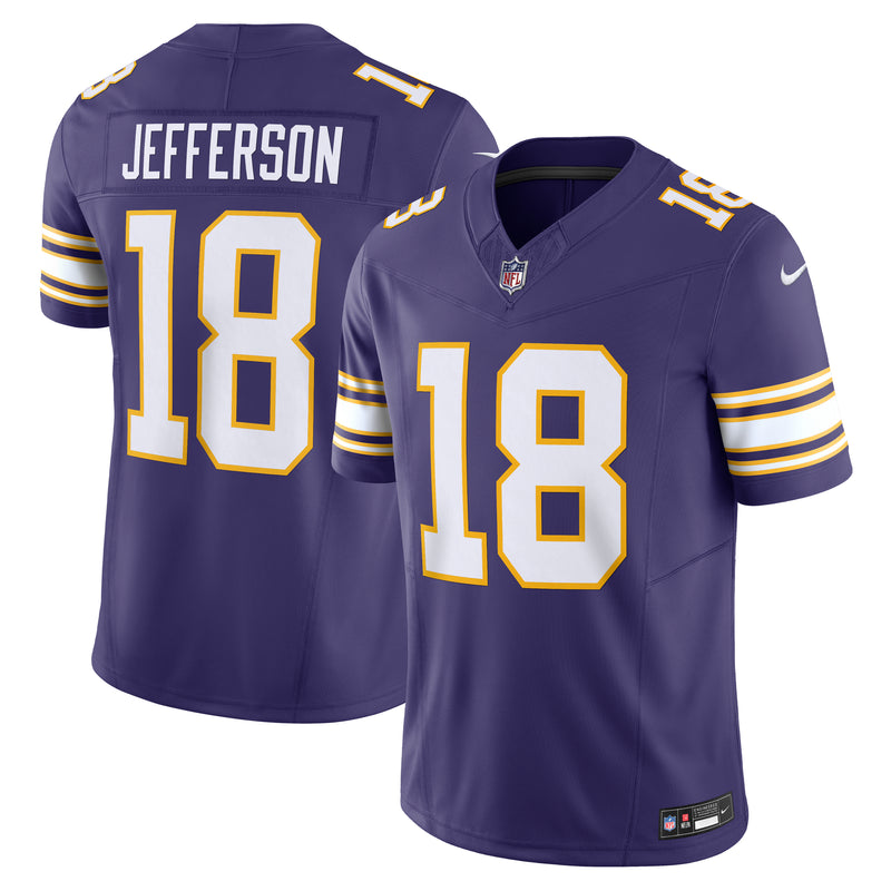 Load image into Gallery viewer, Justin Jefferson Minnesota Vikings NFL Nike Vapor F.U.S.E. Limited Player Purple Alt Jersey
