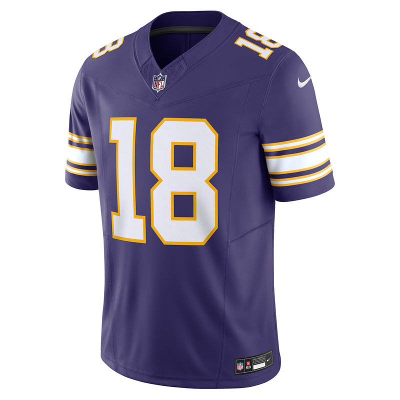 Load image into Gallery viewer, Justin Jefferson Minnesota Vikings NFL Nike Vapor F.U.S.E. Limited Player Purple Alt Jersey
