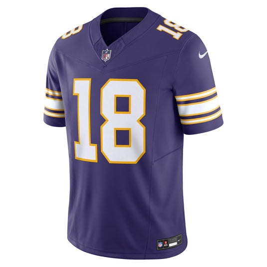 Justin Jefferson Minnesota Vikings NFL Nike Vapor F.U.S.E. Limited Player Purple Alt Jersey