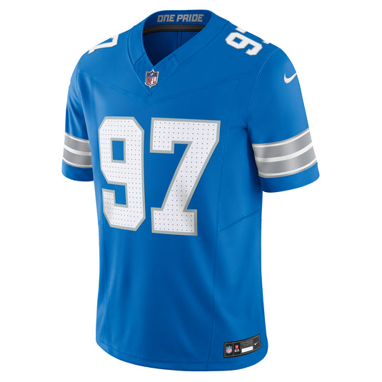 Aidan Hutchinson Detroit Lions NFL Nike Vapor F.U.S.E. Limited Player Blue Jersey