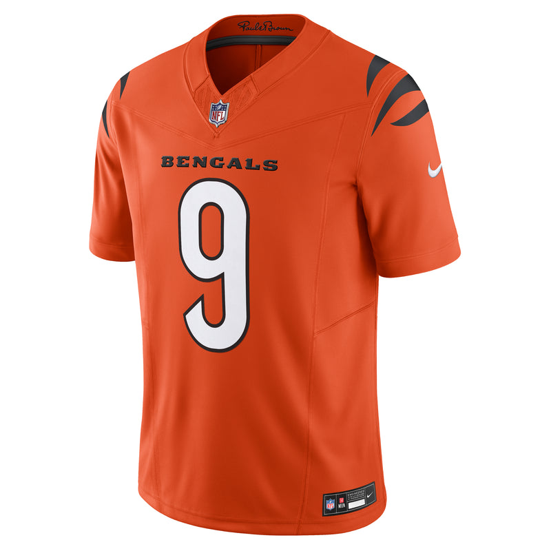 Load image into Gallery viewer, Joe Burrow Cincinnati Bengals NFL Nike Vapor F.U.S.E. Limited Player Orange Jersey
