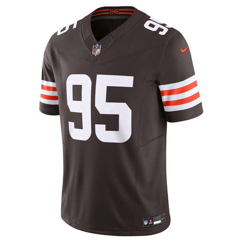 Load image into Gallery viewer, Myles Garrett Cleveland Browns NFL Nike Vapor F.U.S.E. Limited Player Brown Jersey
