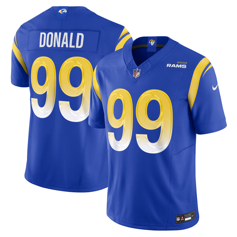 Load image into Gallery viewer, Aaron Donald Los Angeles Rams NFL Nike Vapor F.U.S.E. Limited Player Blue Jersey
