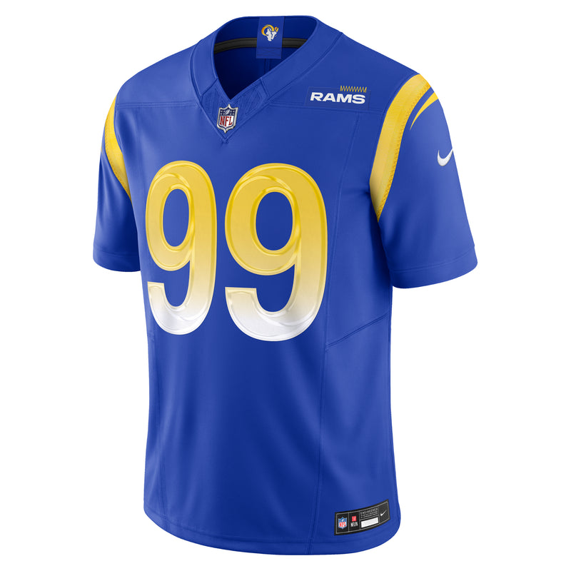 Load image into Gallery viewer, Aaron Donald Los Angeles Rams NFL Nike Vapor F.U.S.E. Limited Player Blue Jersey
