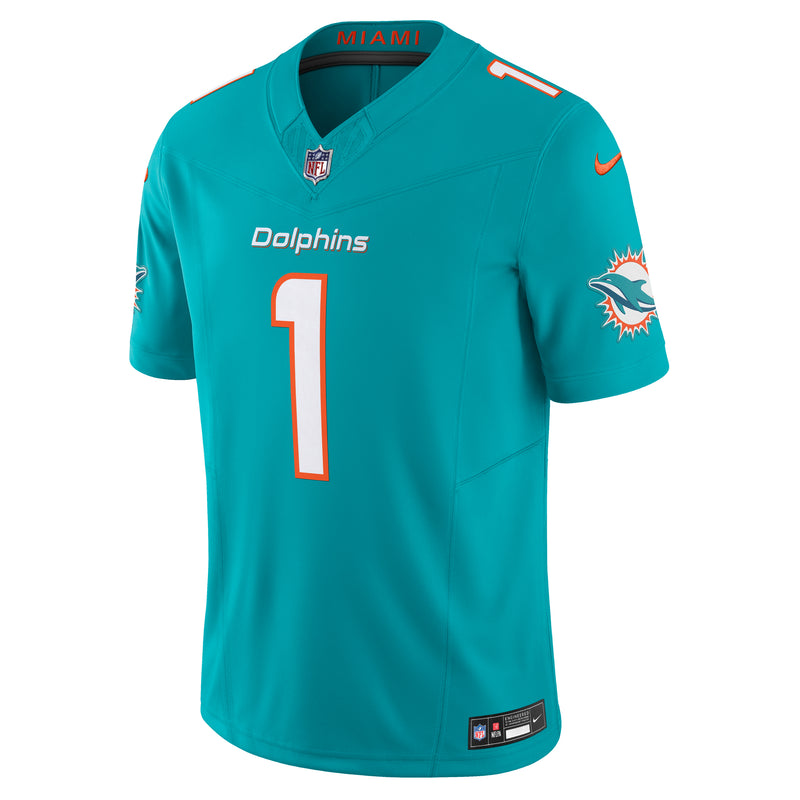 Load image into Gallery viewer, Tua Tagovailoa Miami Dolphins NFL Nike Vapor F.U.S.E. Limited Player Turbo Green Jersey
