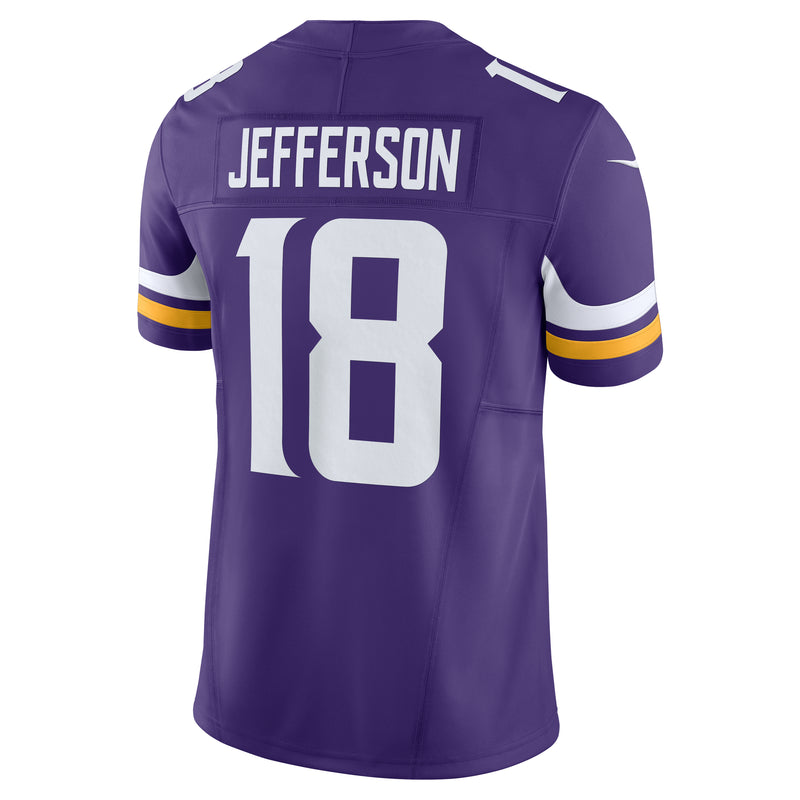 Load image into Gallery viewer, Justin Jefferson Minnesota Vikings NFL Nike Vapor F.U.S.E. Limited Player Purple Jersey
