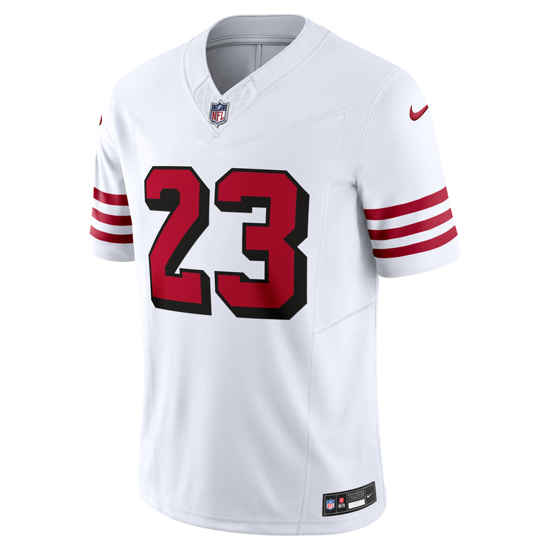 Load image into Gallery viewer, Christian McCaffrey San Francisco 49ers NFL Nike Vapor F.U.S.E. Limited Player White Jersey
