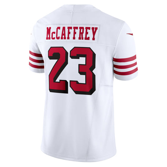 Christian McCaffrey San Francisco 49ers NFL Nike Vapor F.U.S.E. Limited Player White Jersey