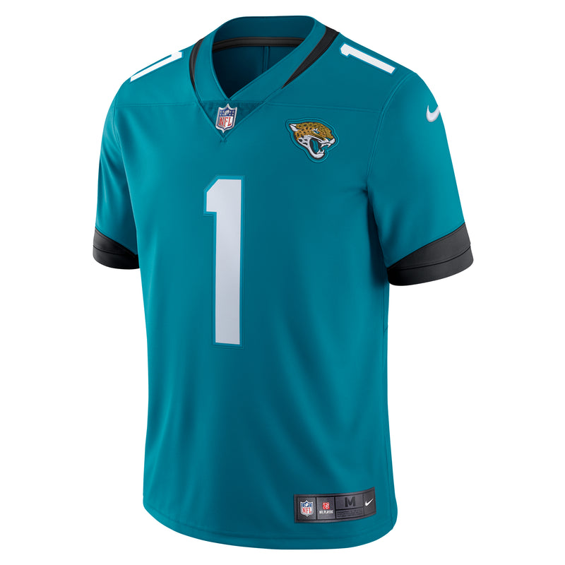 Load image into Gallery viewer, Travis Etienne Jr. Jacksonville Jaguars NFL Nike Limited Player Blustery Jersey
