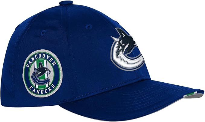 Load image into Gallery viewer, Youth Vancouver Canucks NHL Draft Podium Adjustable Cap
