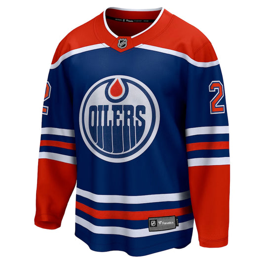 Evan Bouchard Edmonton Oilers NHL Fanatics Breakaway Royal Home Jersey