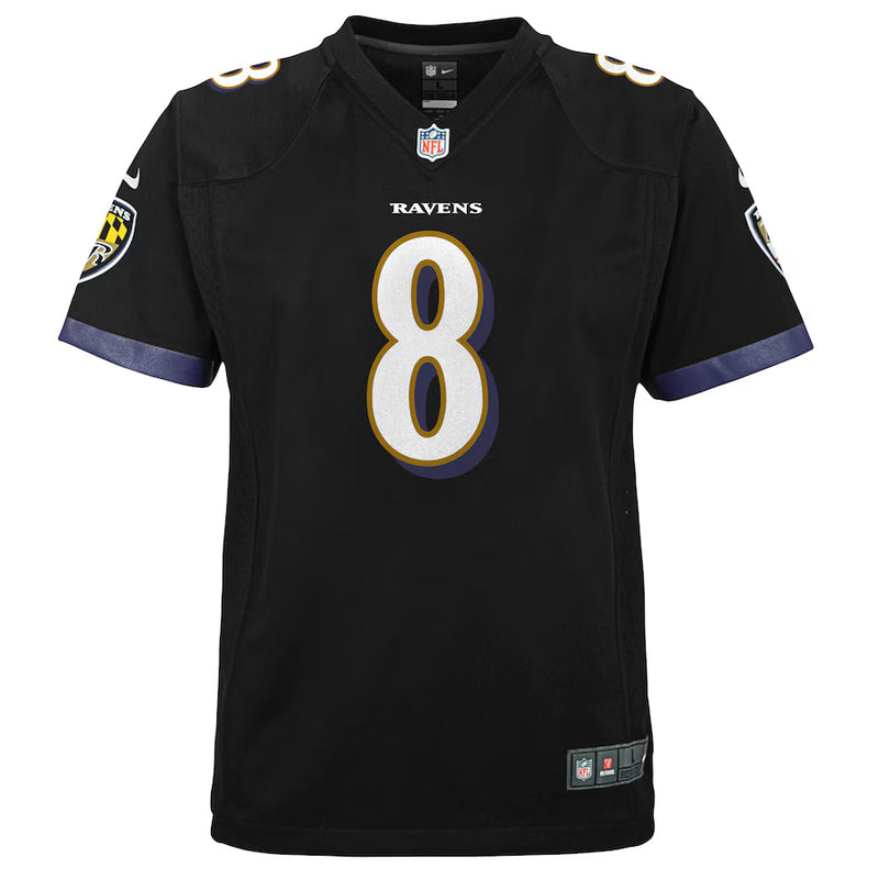 Load image into Gallery viewer, Youth Lamar Jackson Baltimore Ravens NFL Nike Game Team Black Jersey
