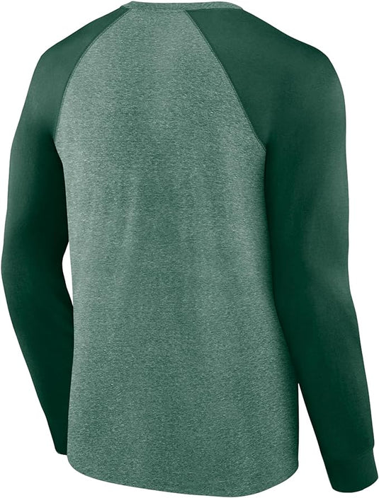 Green Bay Packers NFL Fundamentals Twisted Slub Long Sleeve Raglan T-Shirt