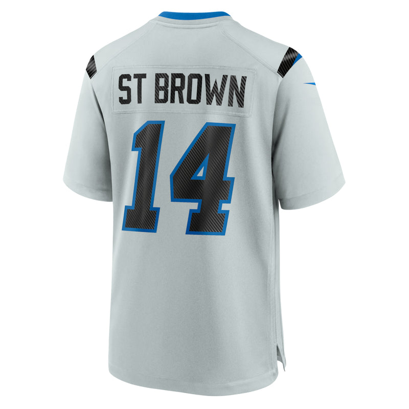 Load image into Gallery viewer, Amon-Ra St. Brown Detroit Lions NFL Nike Game Player Rivalries Silver Jersey
