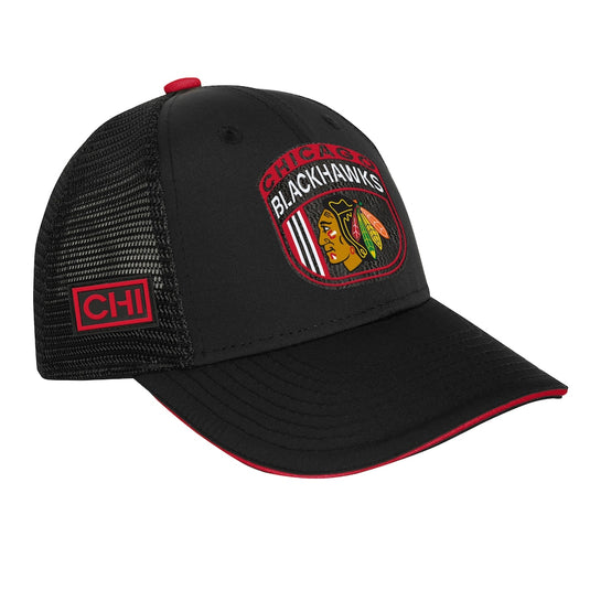 Chicago Blackhawks 2024 NHL Draft On Stage Trucker Cap