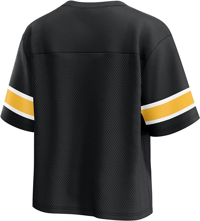 Load image into Gallery viewer, Ladies&#39; Boston Bruins NHL Gameday Short Sleeve Mesh Crop Top
