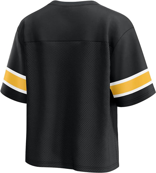 Ladies' Boston Bruins NHL Gameday Short Sleeve Mesh Crop Top