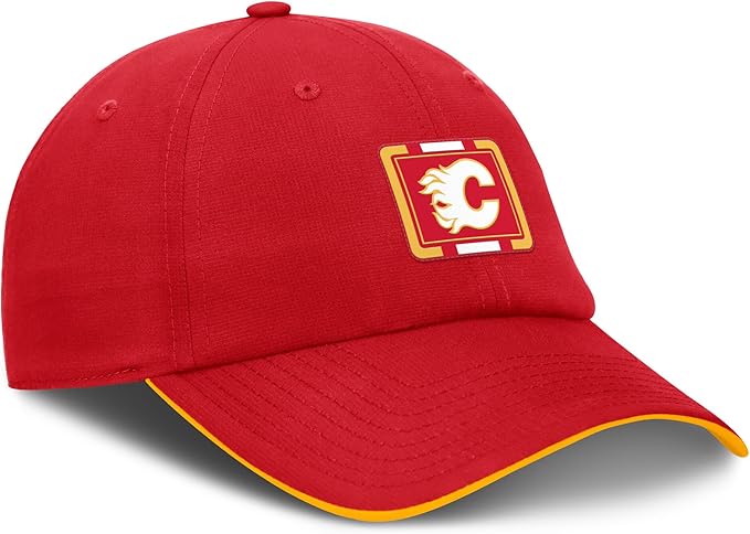 Load image into Gallery viewer, Calgary Flames NHL Authentic Pro Rink Pinnacle Adjustable Cap
