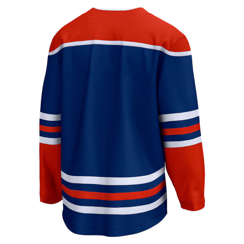 Load image into Gallery viewer, Edmonton Oilers NHL Fanatics Breakaway Home Royal Jersey
