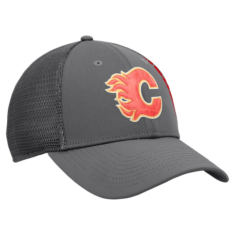 Chargez l&#39;image dans la visionneuse de la galerie, Casquette snapback authentique Pro Home Ice Trucker des Flames de Calgary de la LNH
