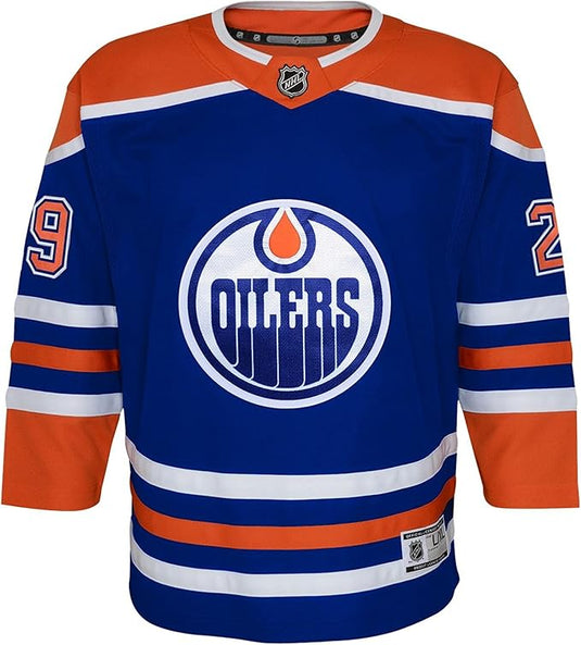 Youth Leon Draisaitl Edmonton Oilers NHL Premier Royal Team Jersey