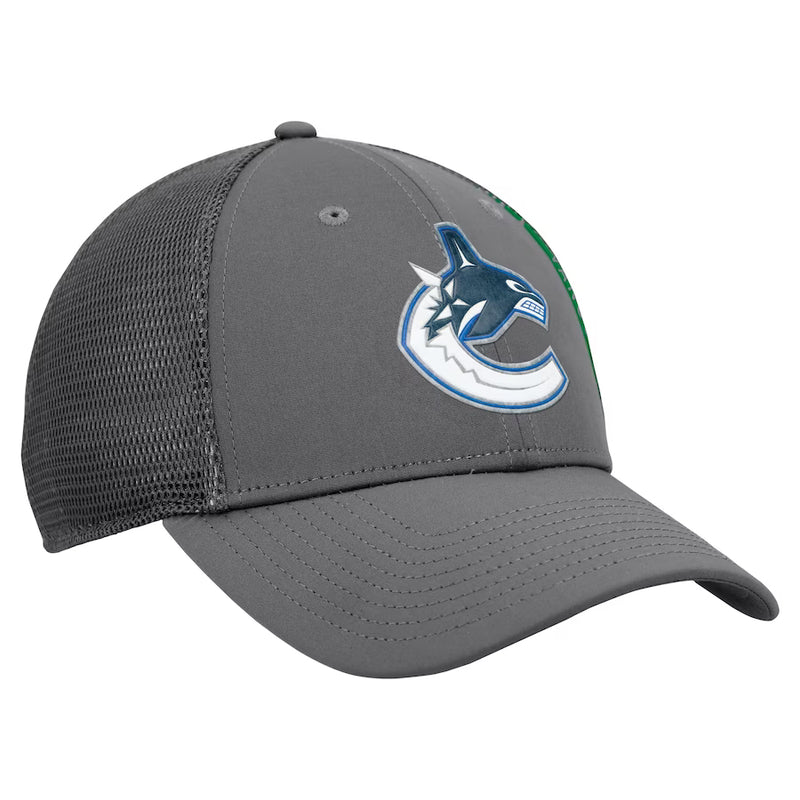 Load image into Gallery viewer, Vancouver Canucks NHL Authentic Pro Home Ice Trucker Snapback Cap

