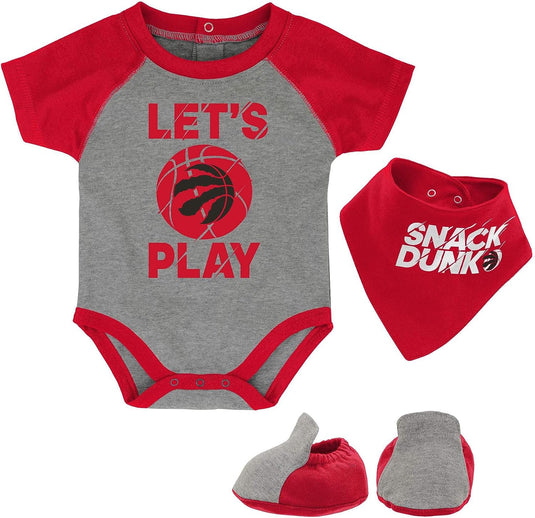 Ensemble de 3 ballons de jeu NBA des Raptors de Toronto pour bébé
