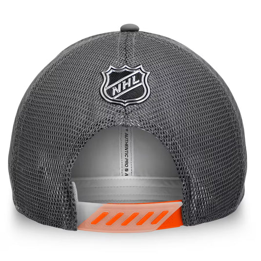 Casquette Snapback NHL Authentic Pro Home Ice Trucker des Oilers d'Edmonton