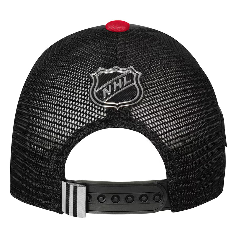 Load image into Gallery viewer, Chicago Blackhawks 2024 NHL Draft On Stage Trucker Cap
