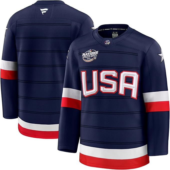 Team USA Fanatics 2025 4 Nations Face-Off Premium Navy Jersey