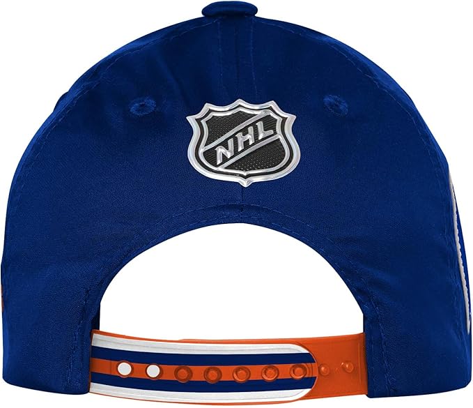 Load image into Gallery viewer, Youth Edmonton Oilers NHL Draft Podium Adjustable Cap
