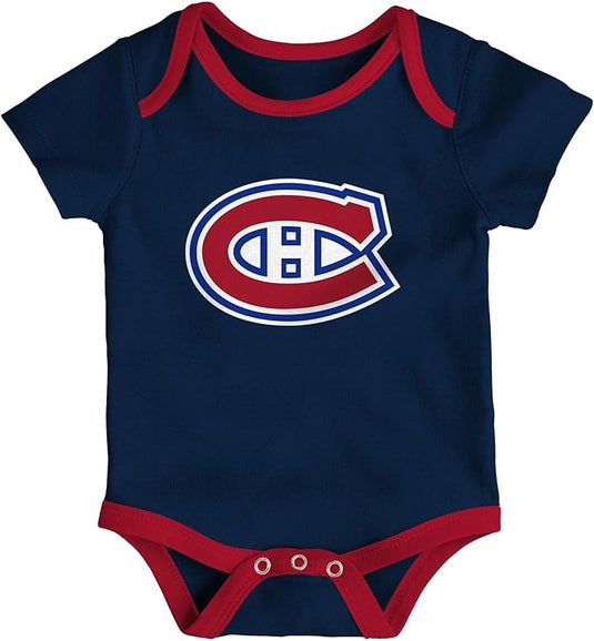 Lot de 3 bodys Hat Trick des Canadiens de Montréal