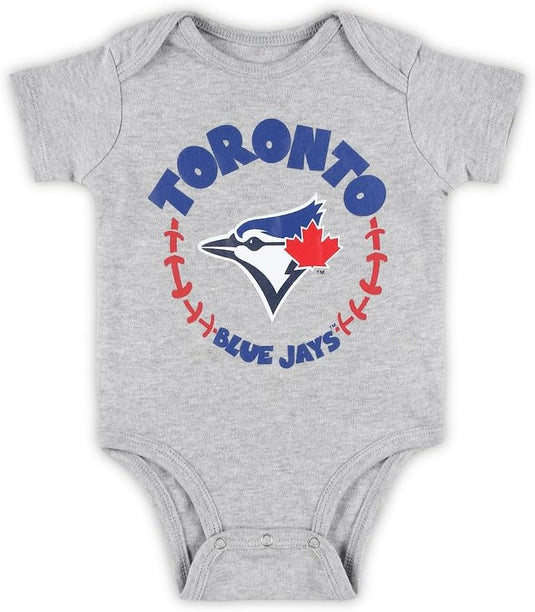 Ensemble de 3 bodys pour bébé des Blue Jays de Toronto MLB Biggest Little Fan
