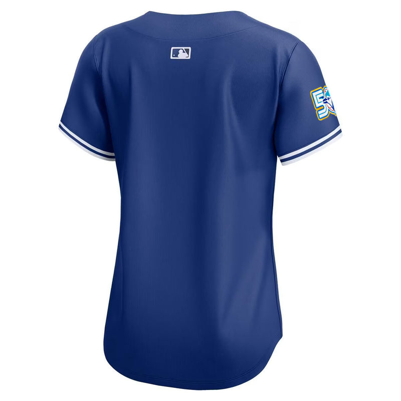 Chargez l'image dans la visionneuse de la galerie, Women's 50th Anniversary Patch Toronto Blue Jays MLB Nike Royal Alternate Replica Jersey - Sport Army
