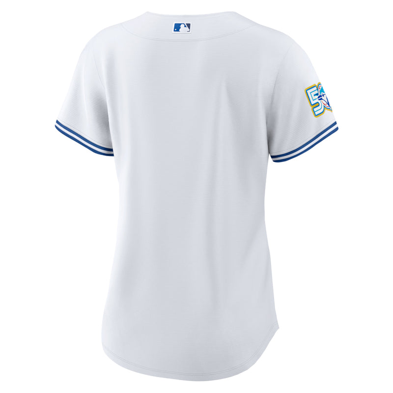 Chargez l'image dans la visionneuse de la galerie, Women's 50th Anniversary Patch Toronto Blue Jays MLB Nike White Home Replica Jersey - Sport Army
