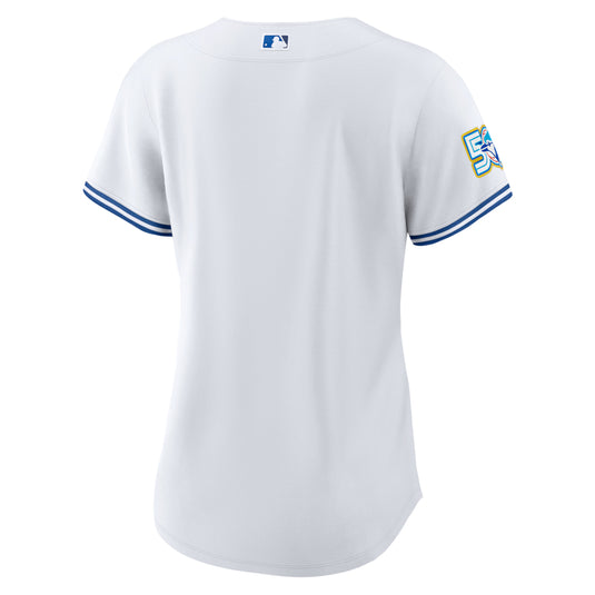 Women's 50th Anniversary Patch Toronto Blue Jays MLB Nike White Home Replica Jersey - Sport Army