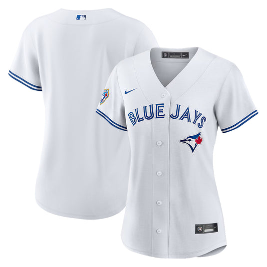 Women's 50th Anniversary Patch Toronto Blue Jays MLB Nike White Home Replica Jersey - Sport Army