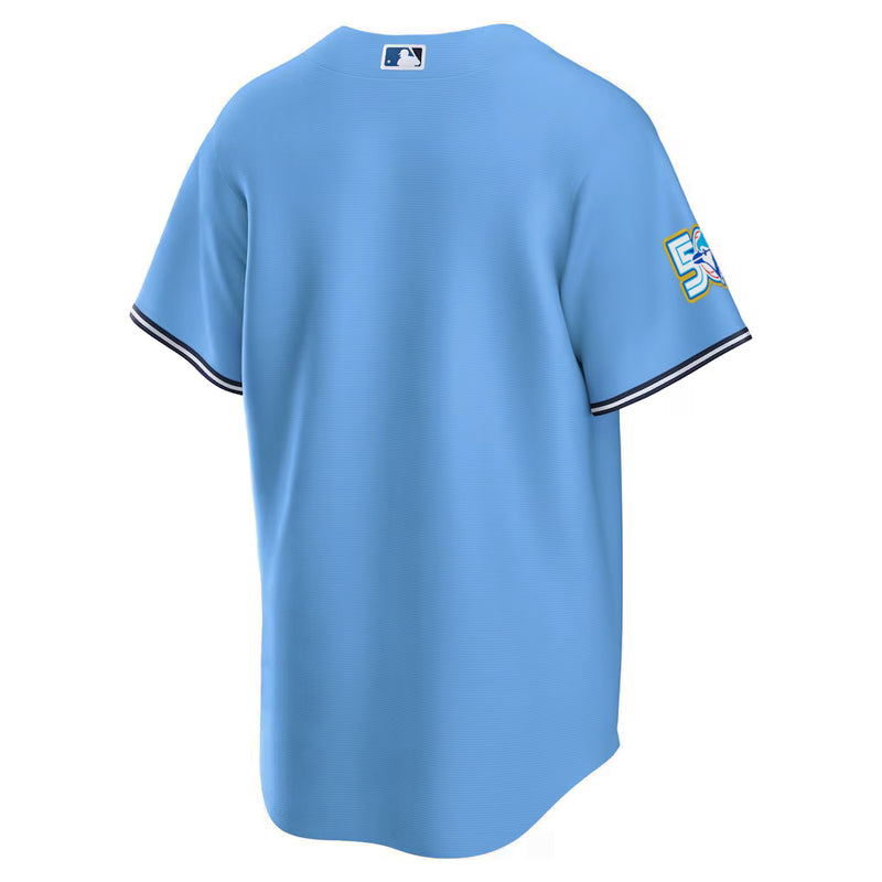 Chargez l'image dans la visionneuse de la galerie, Men's 50th Anniversary Patch Toronto Blue Jays MLB Nike Powder Blue Replica Jersey - Sport Army
