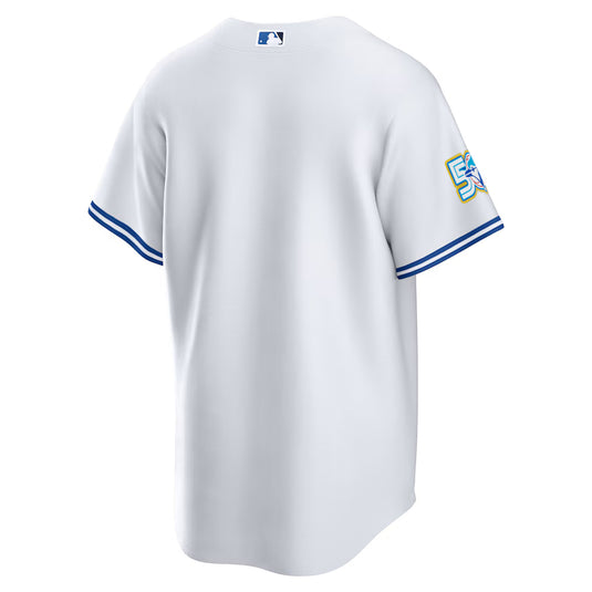 Men's 50th Anniversary Patch Toronto Blue Jays MLB Nike White Home Replica Jersey - Sport Army