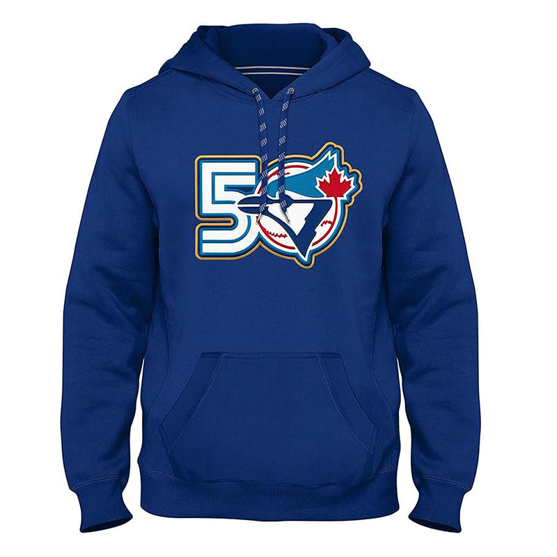 Load image into Gallery viewer, Toronto Blue Jays MLB 50th Anniversary Logo Royal Blue Hoodie - Sport Army
