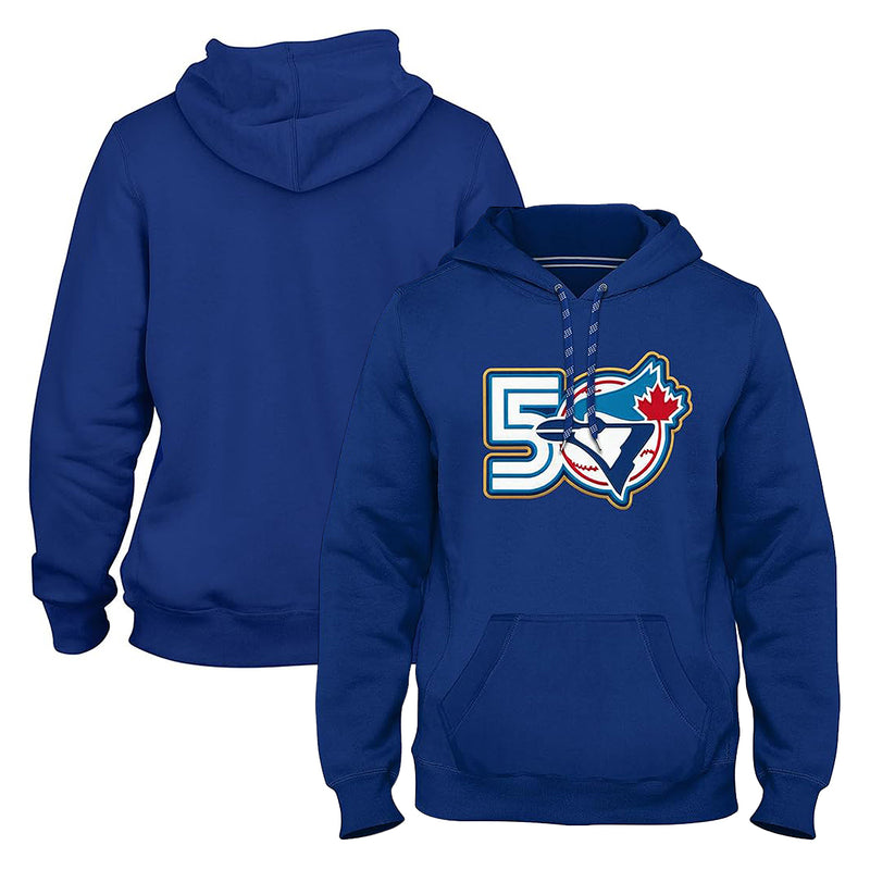 Load image into Gallery viewer, Toronto Blue Jays MLB 50th Anniversary Logo Royal Blue Hoodie - Sport Army
