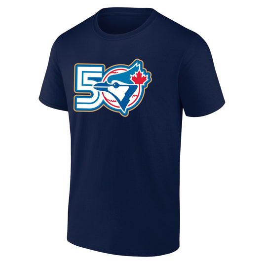 Toronto Blue Jays MLB 50th Anniversary Logo Navy T-Shirt - Sport Army