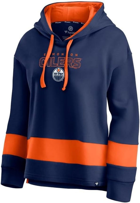 Ladies' Edmonton Oilers NHL Block Party Pullover Hoodie