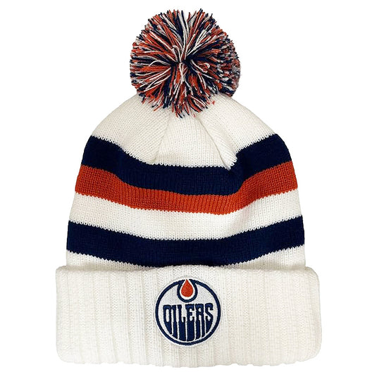Edmonton Oilers NHL Pillow Line Pom Knit Toque