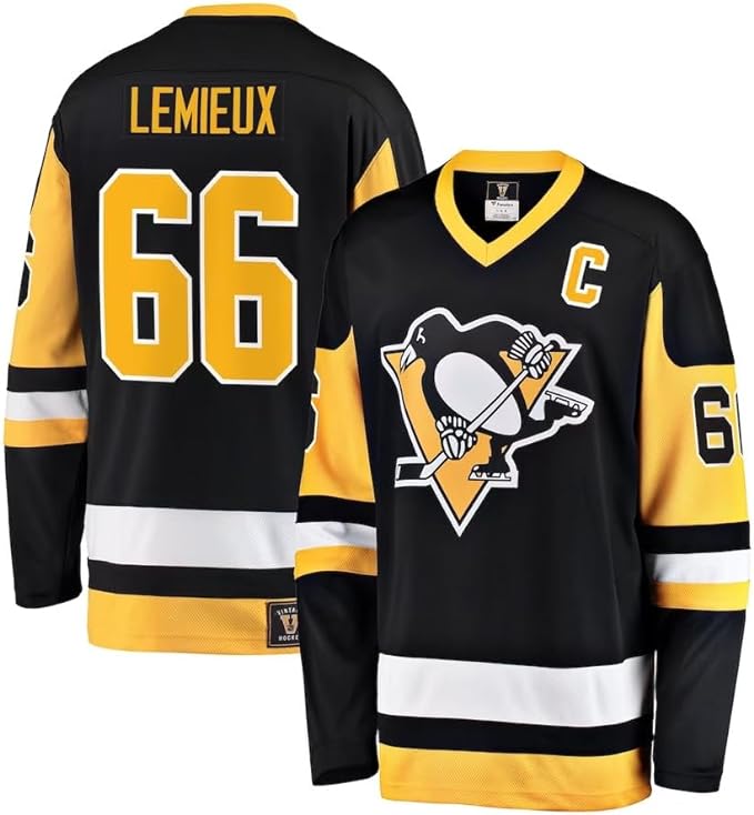 Chargez l&#39;image dans la visionneuse de la galerie, Mario Lemieux Pittsburgh Penguins NHL Fanatics Breakaway maillot vintage
